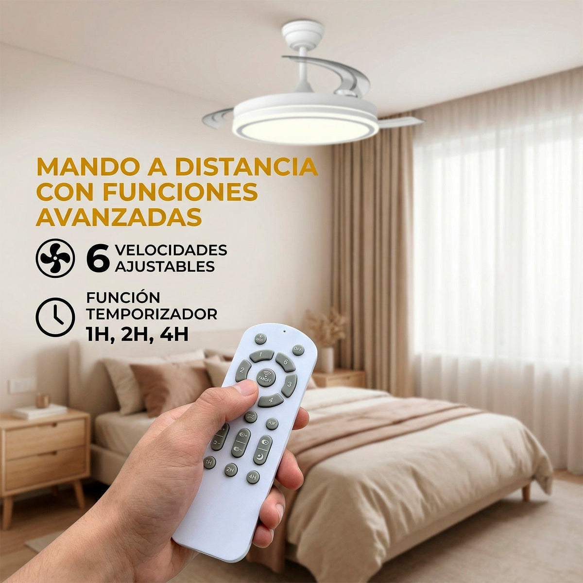 Ventilador DC Negro Función Verano-Invierno 59w 6980lm 3000-4000-6000k — Vetonek (4)