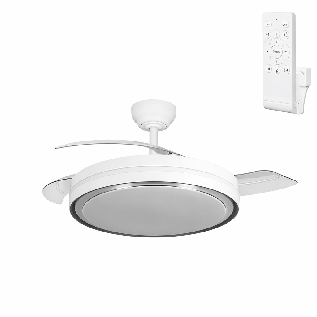 Ventilador Dc Blanco/Plata Función Verano-Invierno 60w 6980lm 3500-4000-6500k — Vetonek