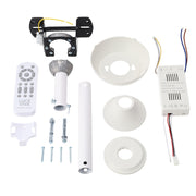 Ventilador DC "Marele· Función Verano-Invierno 48W Blanco 3 Aspas 5040lm 3500-4000-6500k Remoto y Temporizador — Vetonek (4)