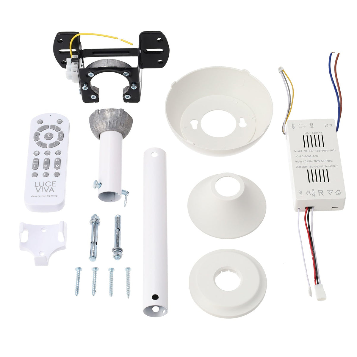 Ventilador DC "Marele· Función Verano-Invierno 48W Blanco 3 Aspas 5040lm 3500-4000-6500k Remoto y Temporizador — Vetonek (4)