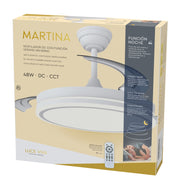 Ventilador DC"Martina" Función Verano-Invierno 48W Blanco 3 Aspas 5040lm 3500-4000-6500k Remoto y Temporizador — Vetonek (10)