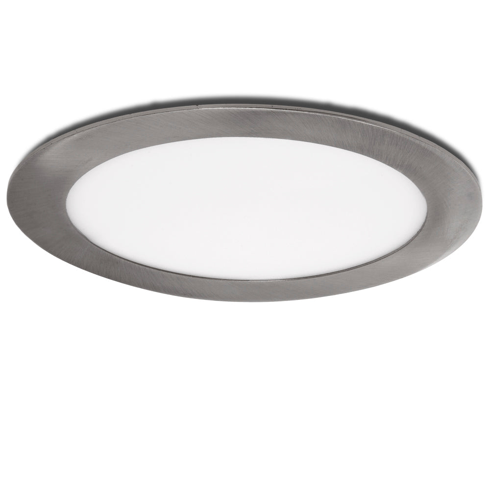 Placa LED 12W 1200Lm 6000ºK Circular Niquel Satinado — Vetonek (2)