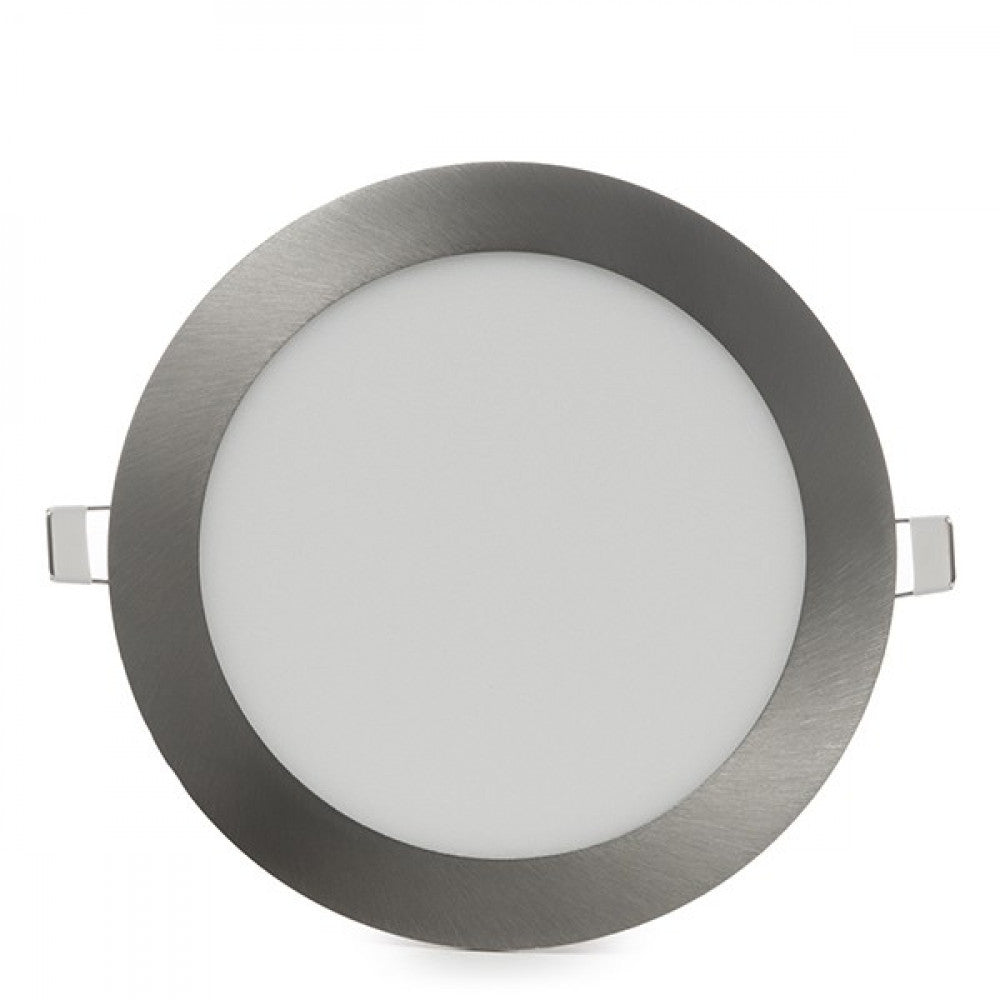 Placa LED 12W 1200Lm 6000ºK Circular Niquel Satinado — Vetonek (3)