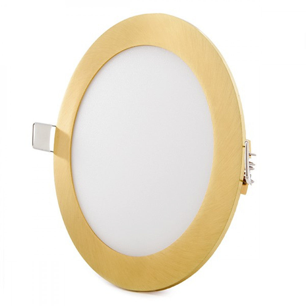 Placa LED 12W 1200Lm 2700ºK Circular Dorado — Vetonek (3)