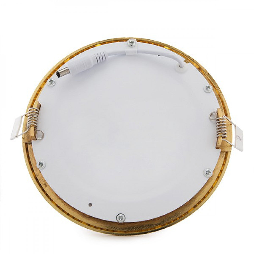 Placa LED 12W 1200Lm 2700ºK Circular Dorado — Vetonek (5)