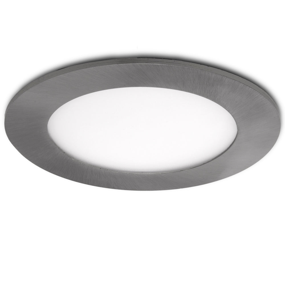 Placa LED 6W 600Lm 6000ºK Circular Niquel Satinado — Vetonek (2)
