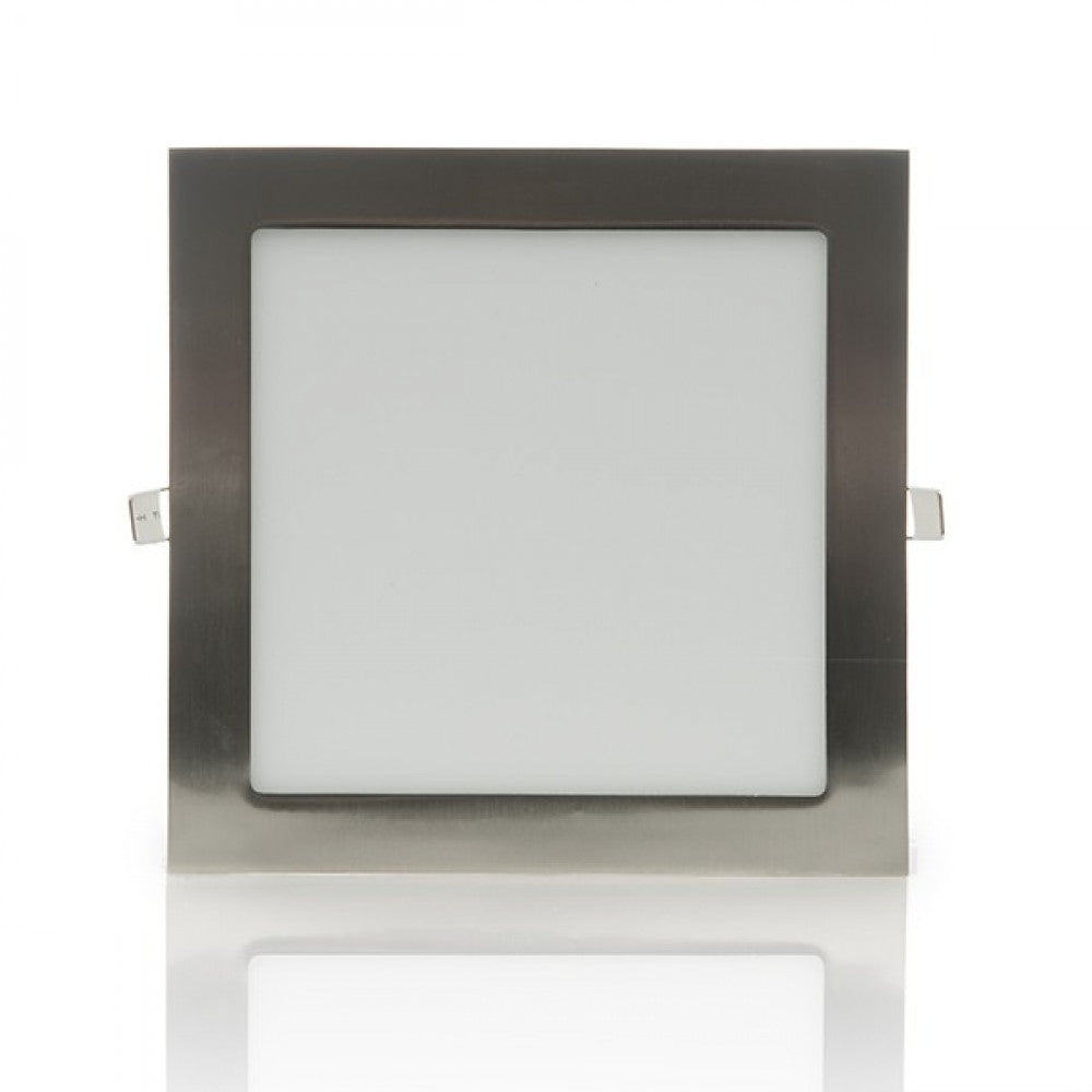 Placa LED 18W 1.300Lm 6000ºK Cuadrada Niquel Satinado — Vetonek (3)