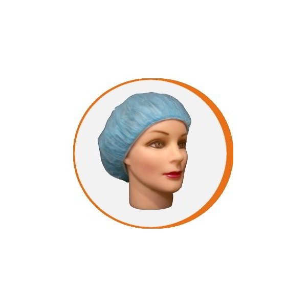 Gorro desechable redondo PP Azul - Caja de 1000 uds Vetonek