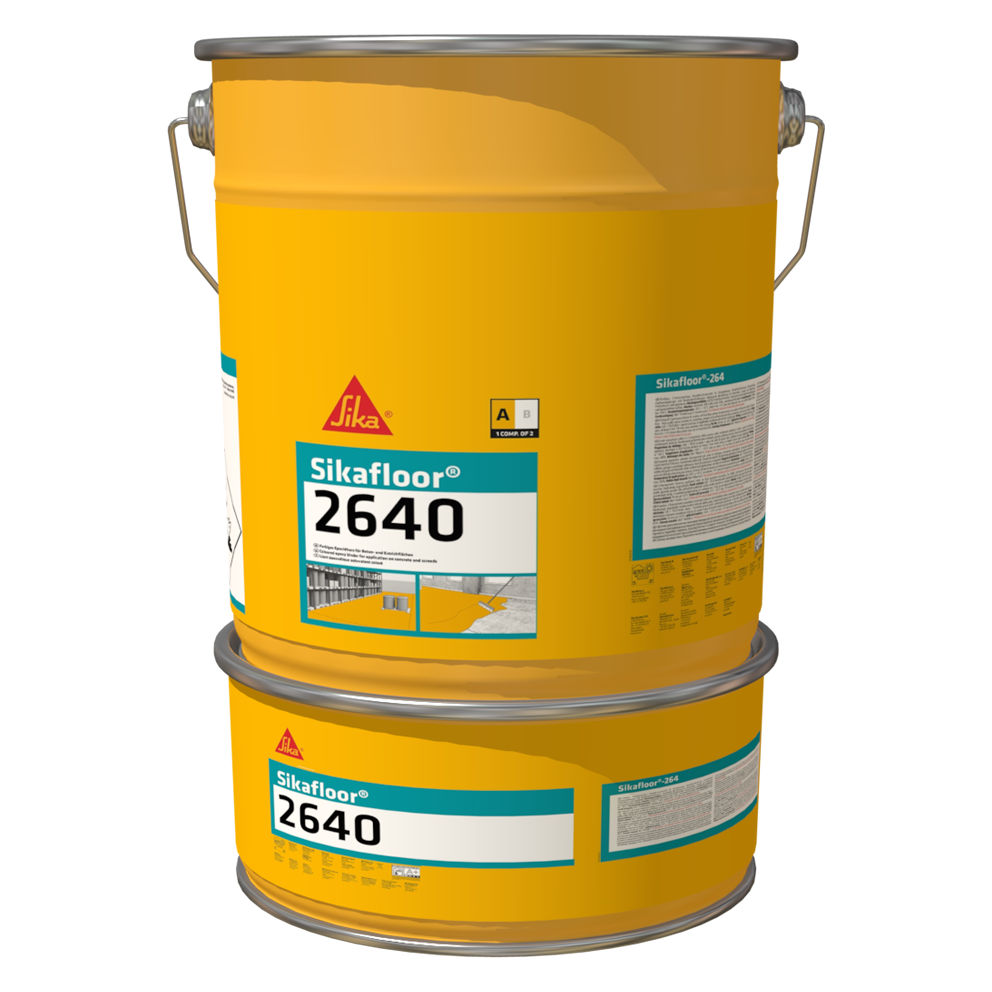 Juego A+B de Sikafloor®-2640 de Sika, revestimiento epoxi de alto espesor y curado rápido para pavimentos continuos - Vetonek