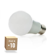 Pack 10 Lámparas LEDs Esférica Aluminio/PC E27 7W 630Lm — Vetonek