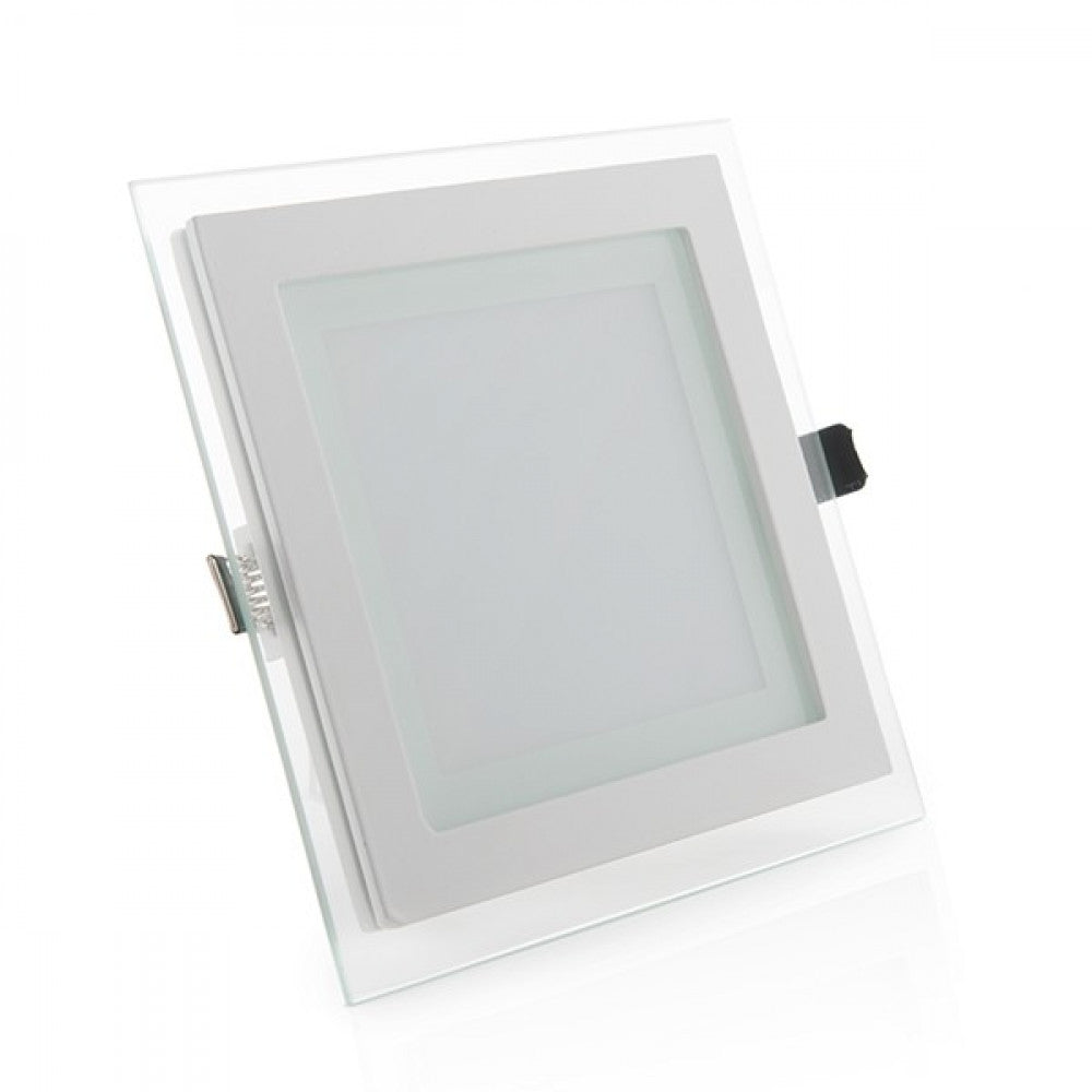 Foco Downlight LED 12W 1200Lm 6000ºK Cuadrado Cristal — Vetonek