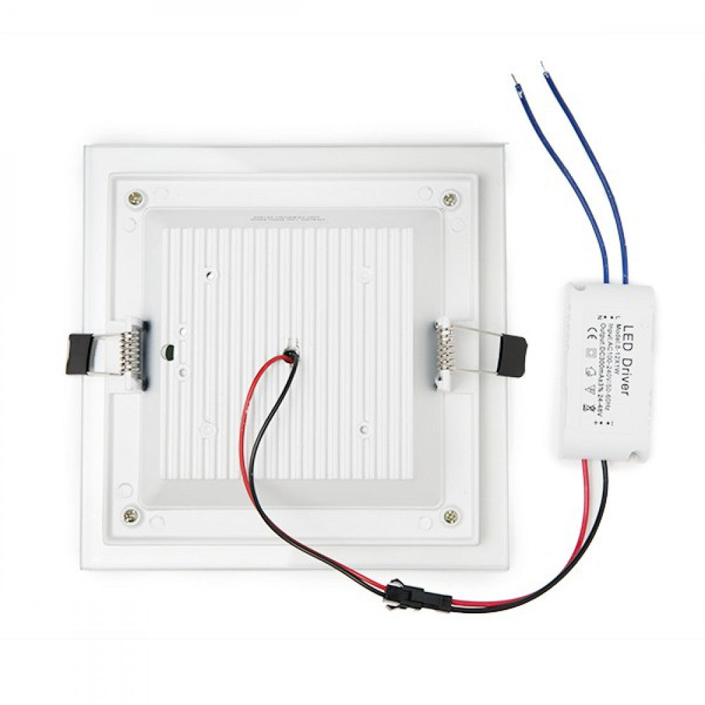Foco Downlight LED 12W 1200Lm 6000ºK Cuadrado Cristal — Vetonek (5)