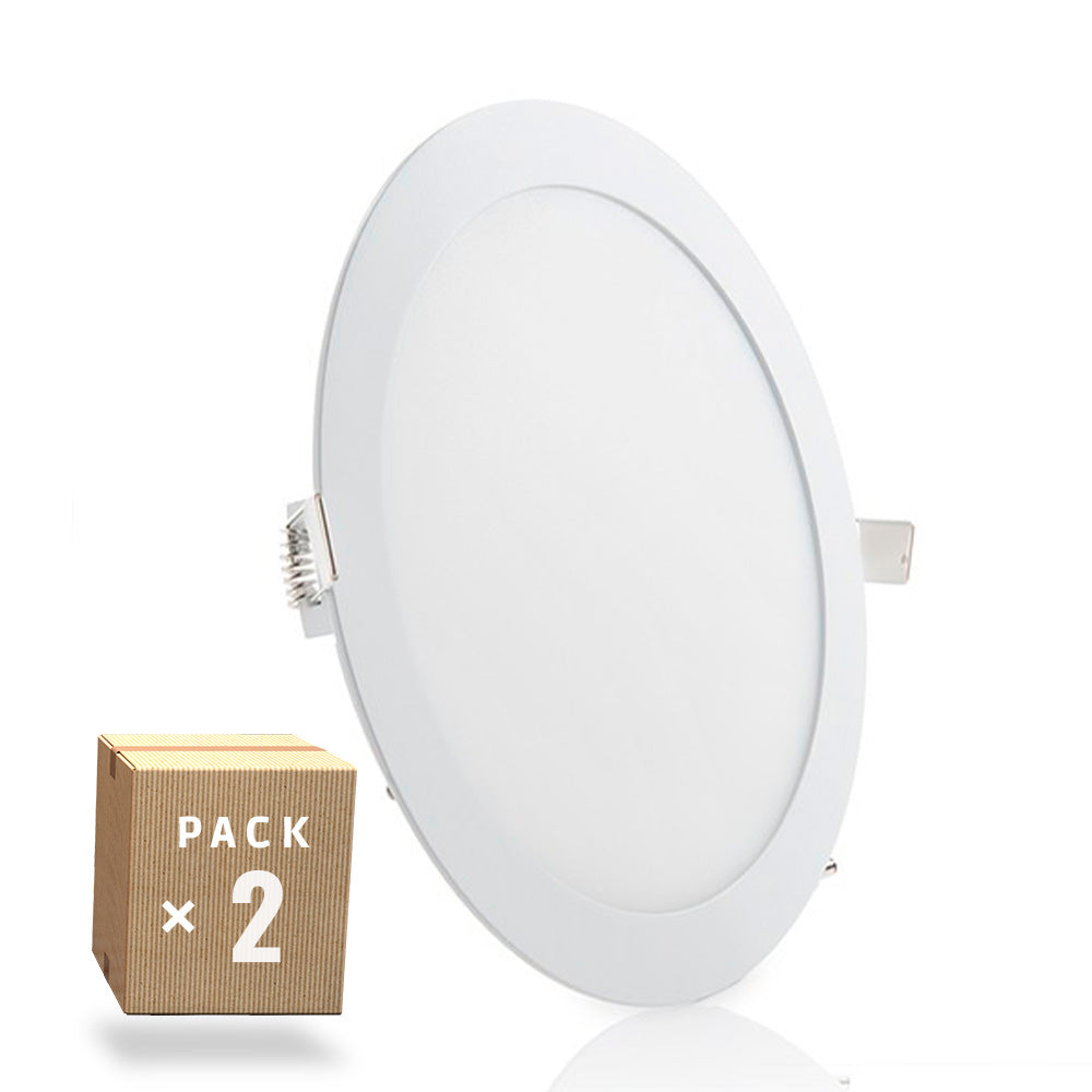 Pack 2 Placas LED 20W 2000Lm 6000ºK Circular — Vetonek
