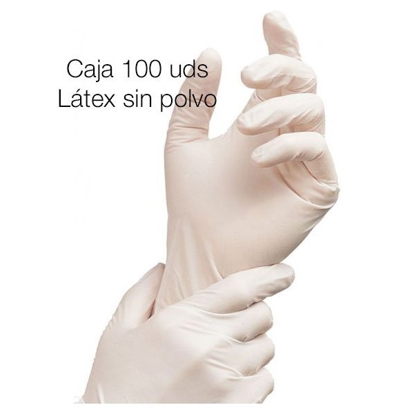 Guantes de látex sin polvo - Paquete de 100 unidades Vetonek