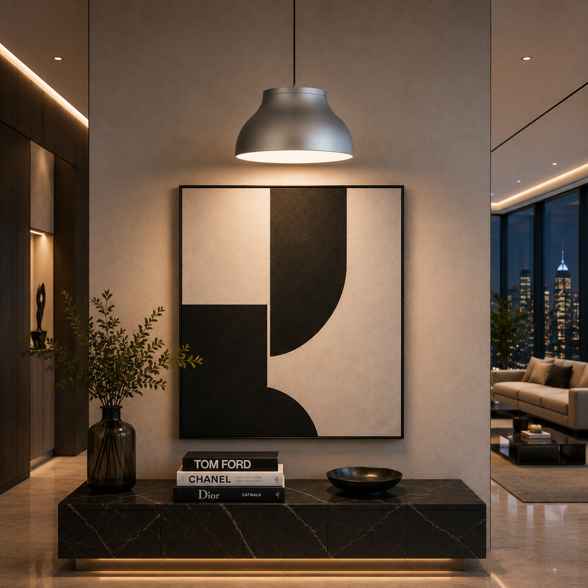 Lámpara Colgante Estilo Nórdico "PC M" Pierre Charpin Aluminio Anodizado 3xE27 — Vetonek