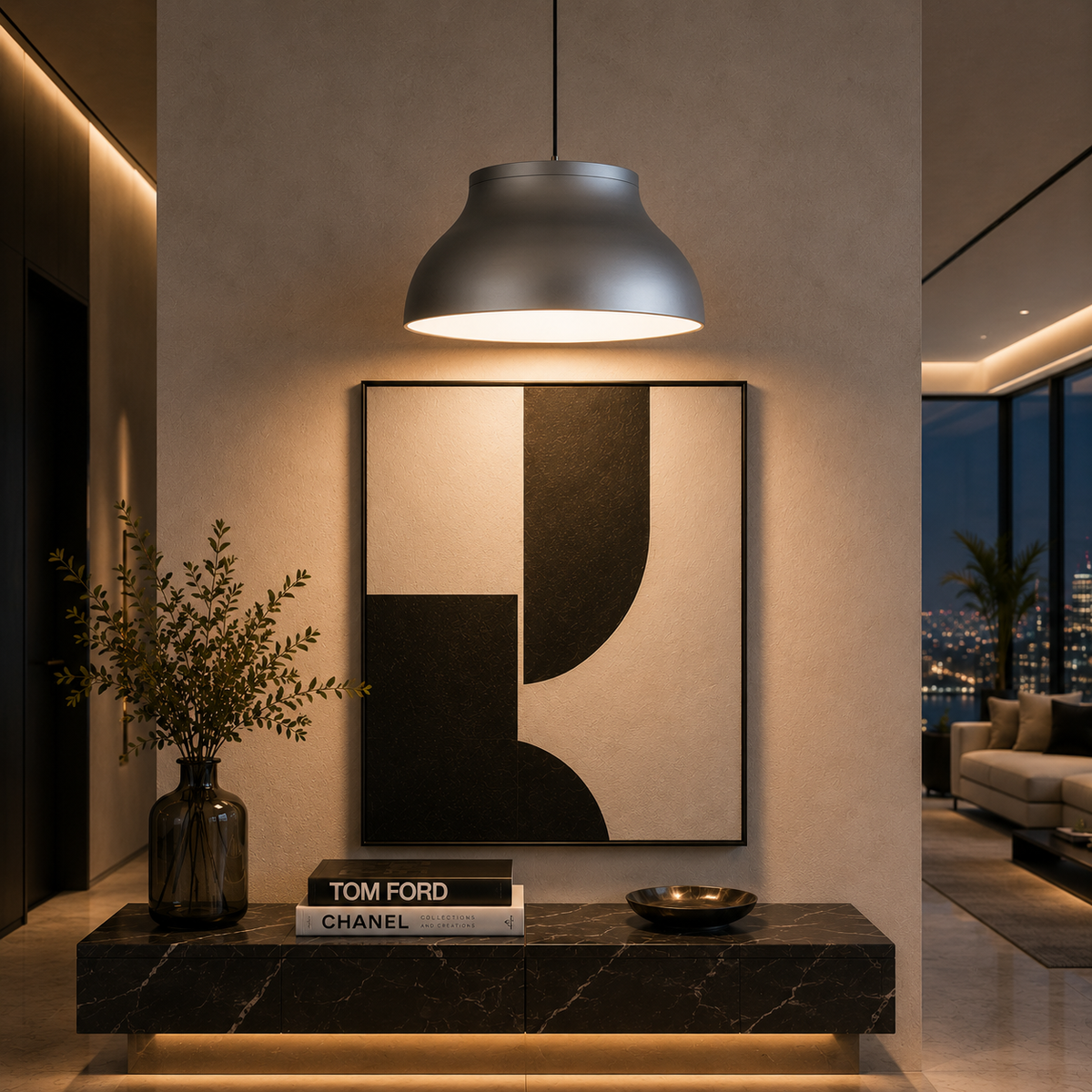 Lámpara Colgante Estilo Nórdico "PC L" Pierre Charpin Aluminio Anodizado 3xG9 — Vetonek