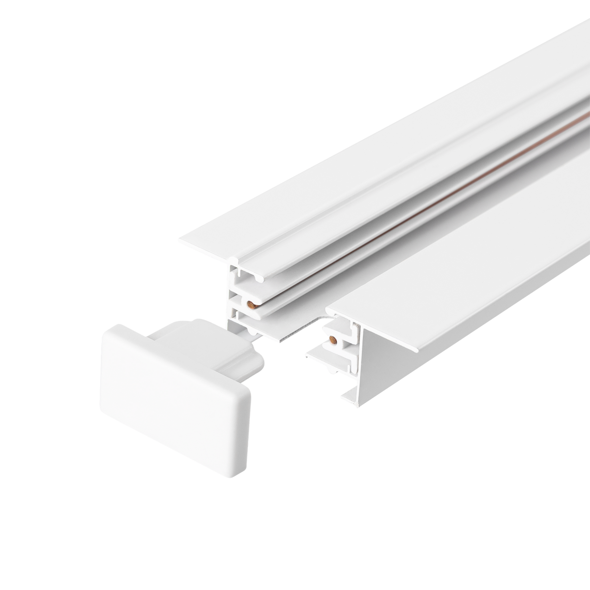 Carril Monofásico Empotrable para Focos LED 2M Blanco — Vetonek (3)