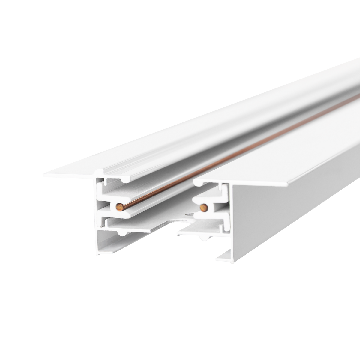 Carril Monofásico Empotrable para Focos LED 2M Blanco — Vetonek (4)