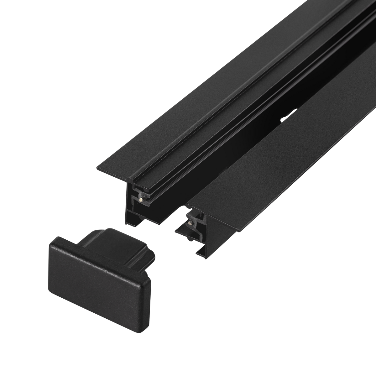 Carril Monofásico Empotrable para Focos LED 2M Negro — Vetonek (3)