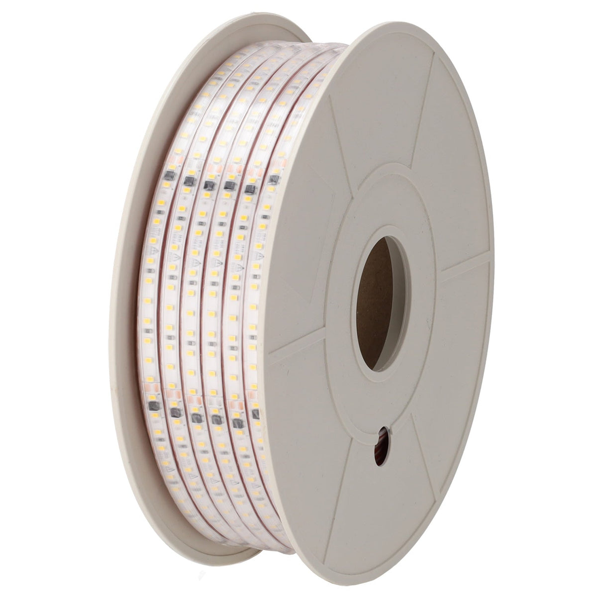 Tira de 60 LEDs/M 1500Lm/M 6000ºK SMD2835 Autorectificada Difusor Microprismático 220VAC IP65 x50M — Vetonek