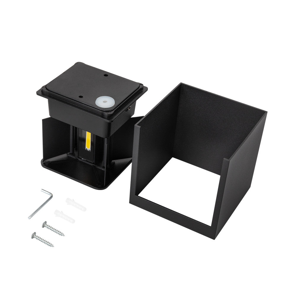 Aplique LED para Exterior 2x5W 100Lm/W IP65 Negro 4000K — Vetonek (6)