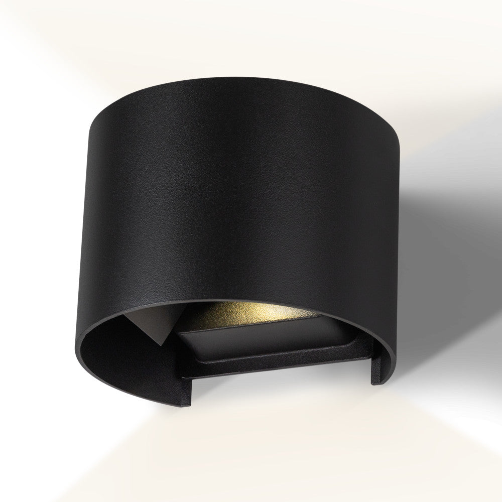 Aplique LED Exterior 2x5W 100Lm/W IP65 Negro 4000K — Vetonek (5)