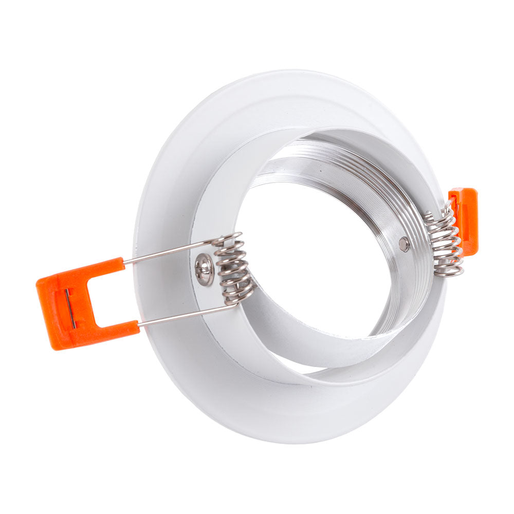 Aro Foco Downlight Circular Basculante Aluminio Blanco 93mm — Vetonek (3)