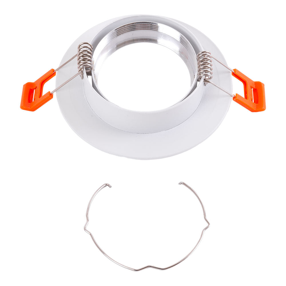 Aro Foco Downlight Circular Basculante Aluminio Blanco 93mm — Vetonek (4)