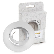 Aro Foco Downlight Basculante Circular Aluminio Blanco 93mm Estuche Personalizado — Vetonek