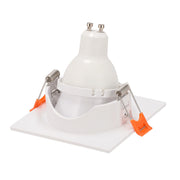 Aro Foco Downlight Basculante Cuadrado Blanco 83/83mm — Vetonek (3)