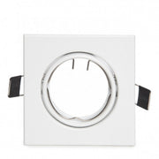 Aro Foco Downlight Basculante Cuadrado Aluminio Blanco 83/83mm Estuche Personalizado — Vetonek (2)