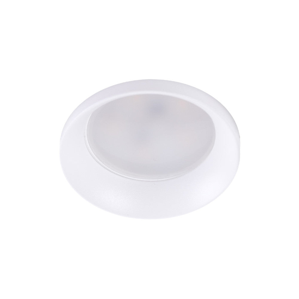 Aro Foco Downlight Circular Aluminio Blanco Integración Yeso Ø60mm — Vetonek (2)