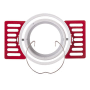 Aro Foco Downlight Circular Aluminio Blanco Basculante Integración Yeso Ø75mm — Vetonek (4)