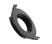 Aro Foco Downlight 1xGU10 Policarbonato Circular Negro — Vetonek