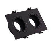 Aro Foco Downlight Policarbonato Rectangular Negro — Vetonek