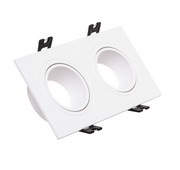 Aro Foco Downlight Policarbonato Rectangular Blanco — Vetonek