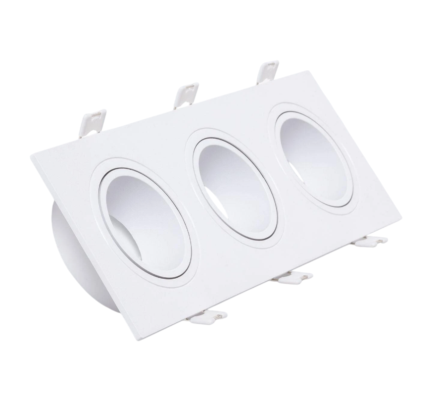 Aro Foco Downlight Policarbonato Rectangular Blanco — Vetonek (3)