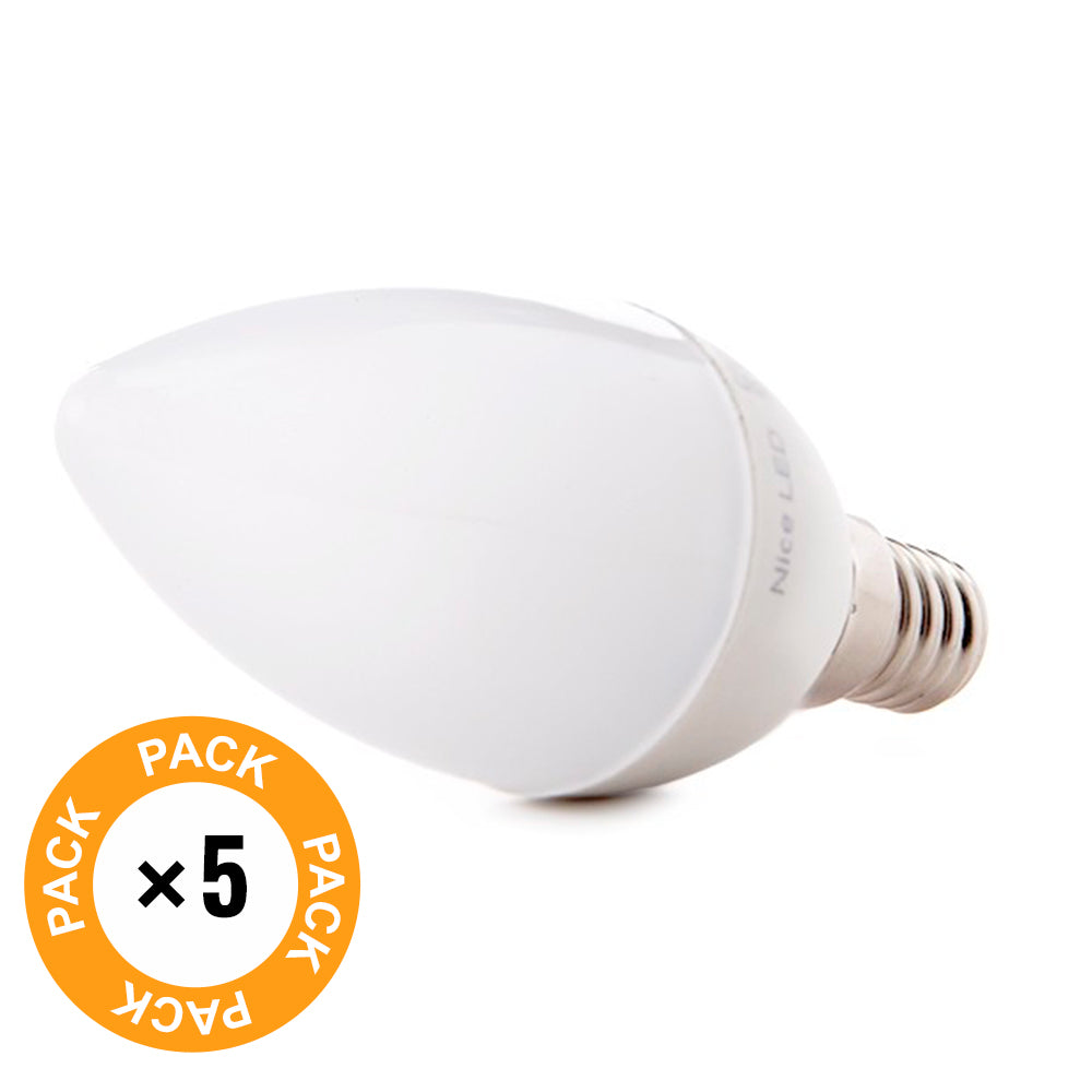 Pack 5 Bombillas LED E14 5W 500Lm 6000ºK — Vetonek (2)