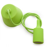 Portalámparas E27 Cable - Rosetón - Color Verde — Vetonek