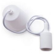 Portalámparas E27 Cable - Rosetón Blanco — Vetonek