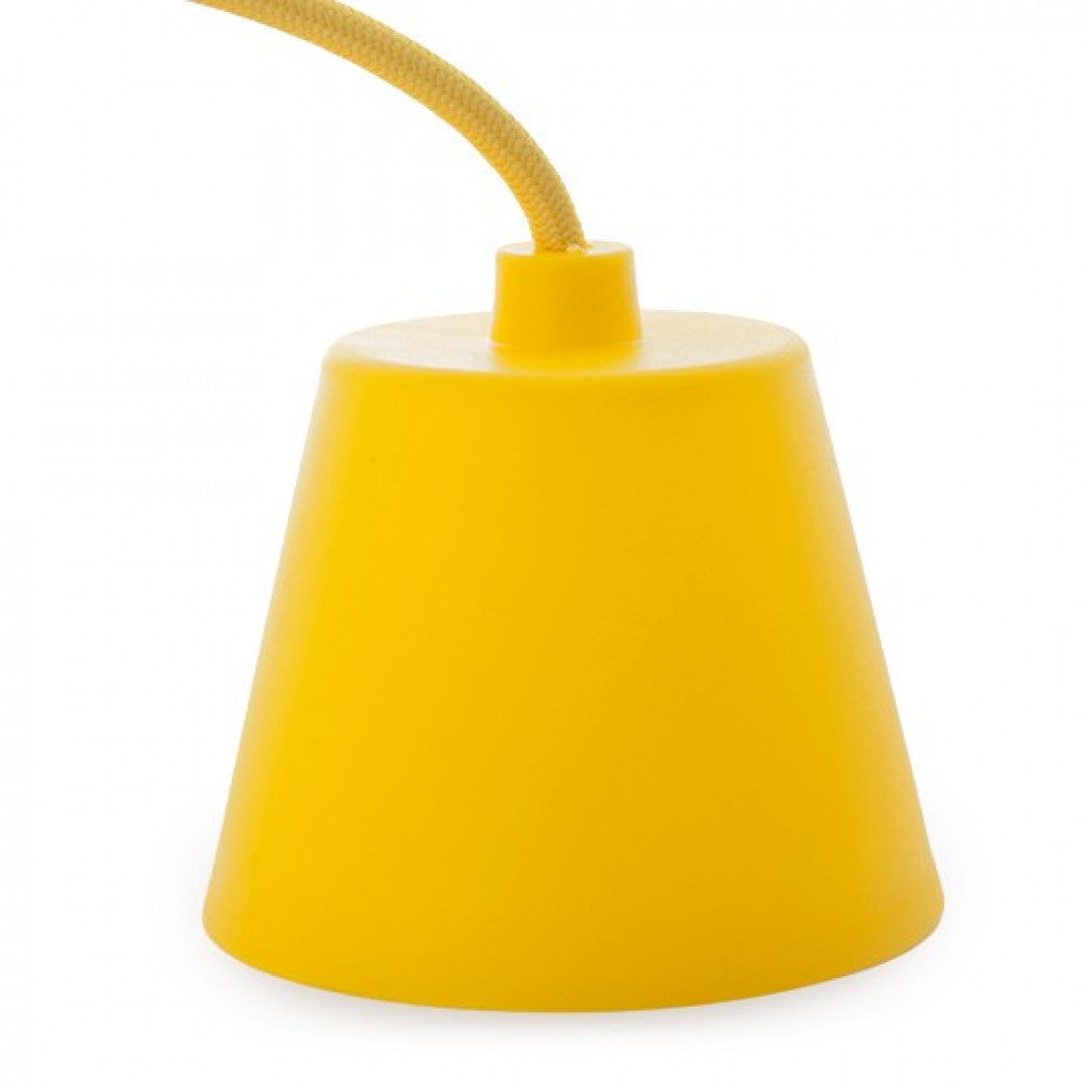 Portalámparas E27 Cable - Rosetón - Color Amarillo — Vetonek (2)