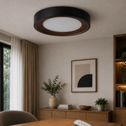 Plafón LED Decorativo CCT 3000-6000ºK (Tonalidad Luz Regulable) Control Remoto Acabado Negro — Vetonek