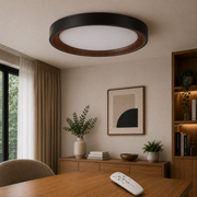 Plafón LED Decorativo CCT 3000-6000ºK (Tonalidad Luz Regulable) Control Remoto Acabado Negro — Vetonek (9)