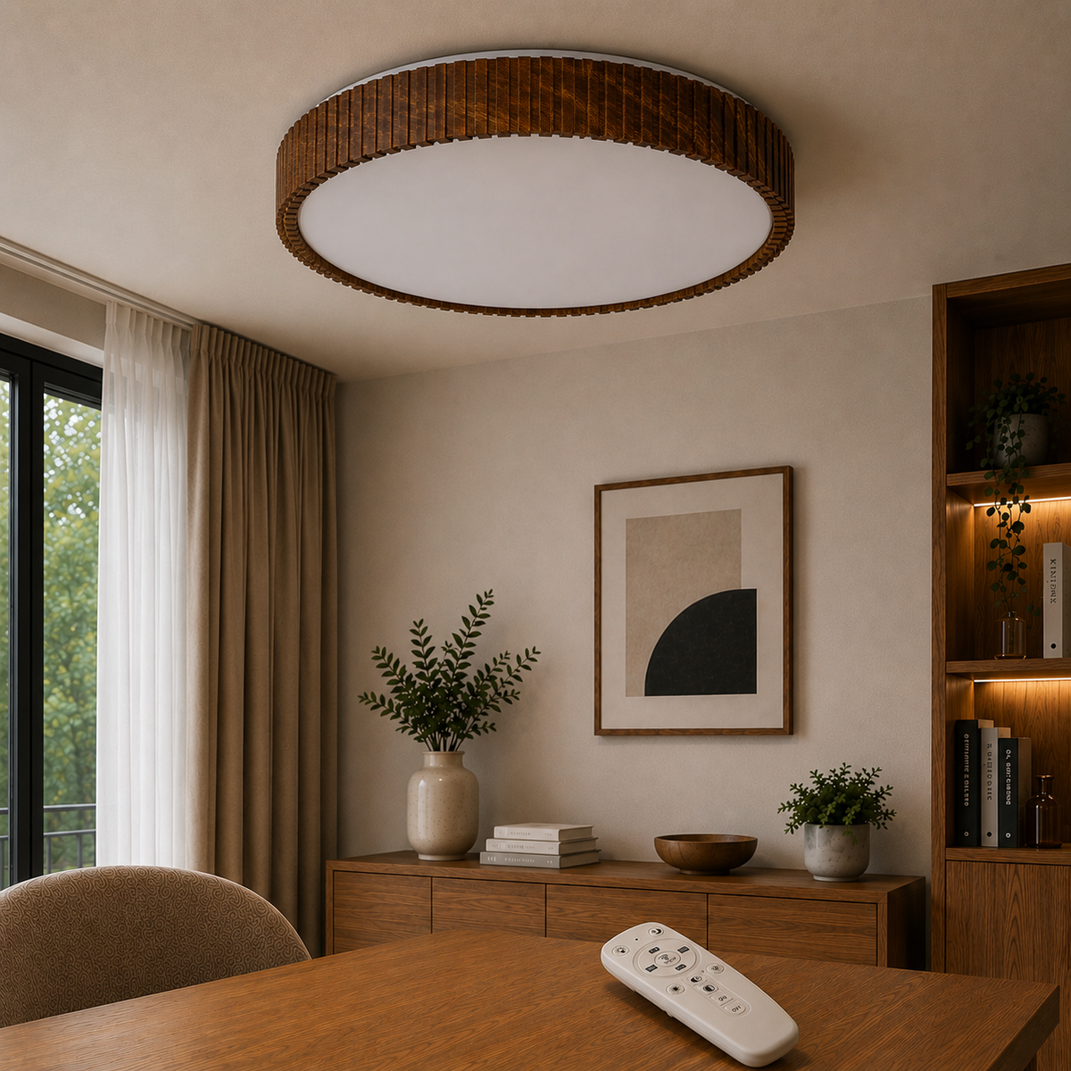 Plafón LED Decorativo CCT 3000-6000ºK (Tonalidad Luz Regulable) Control Remoto — Vetonek