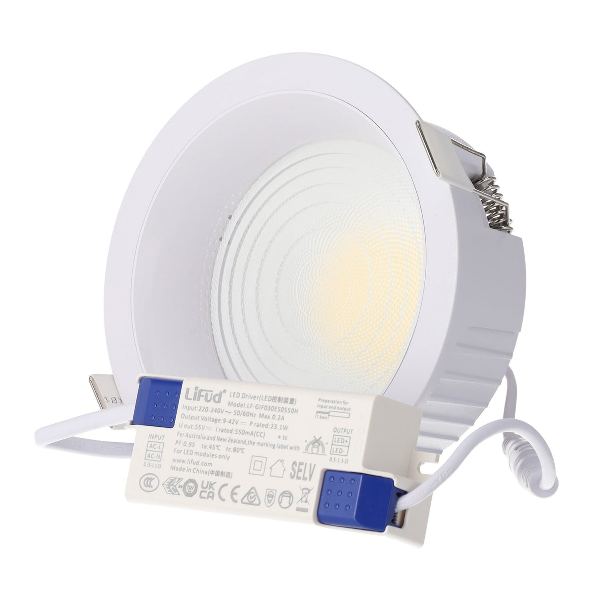 Downlight LED 4 CCT (Tonalidad Luz Regulable) 140LM/W UGR17 Lifud driver — Vetonek