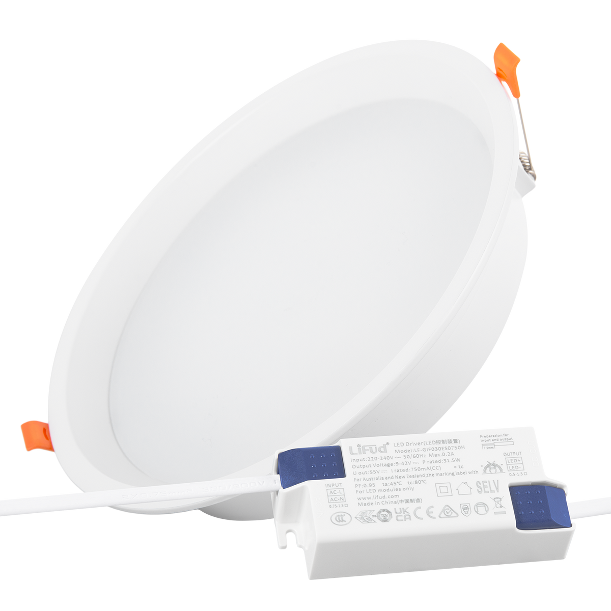 Downlight LED 32W 140Lm/W Driver LIFUD Flicker Free 6000ºK — Vetonek