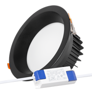 Foco Downlight Circular LED 20W 2.000Lm 6000ºK Anti-Deslumbrante UGR19 Negro — Vetonek