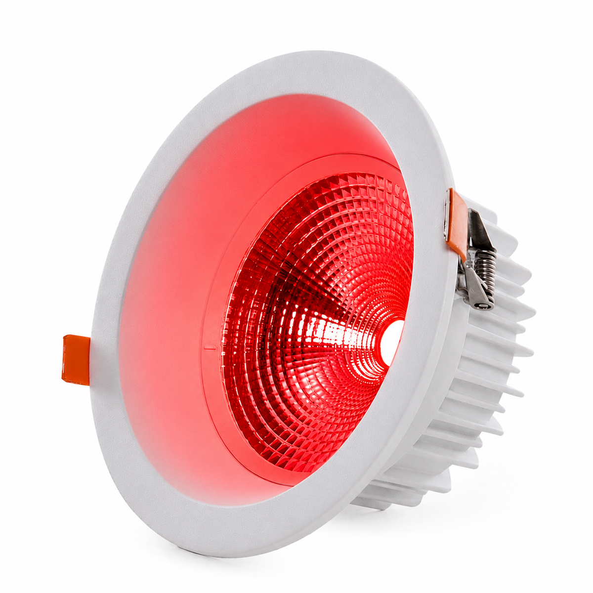Foco Downlight Circular LED 18W 2520Lm Anti-Deslumbrante UGR19 Luz Roja — Vetonek