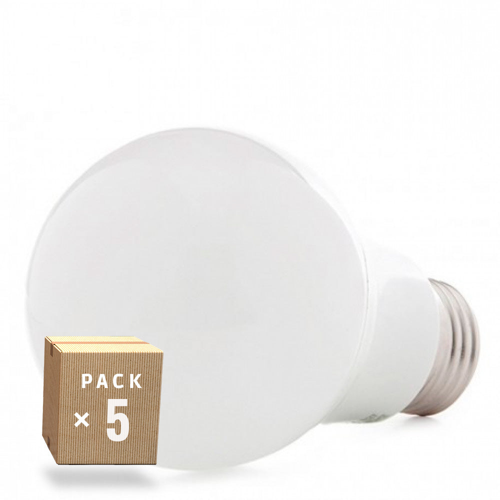Pack 5 Bombillas LED E27 9W 1000Lm 6000ºK — Vetonek