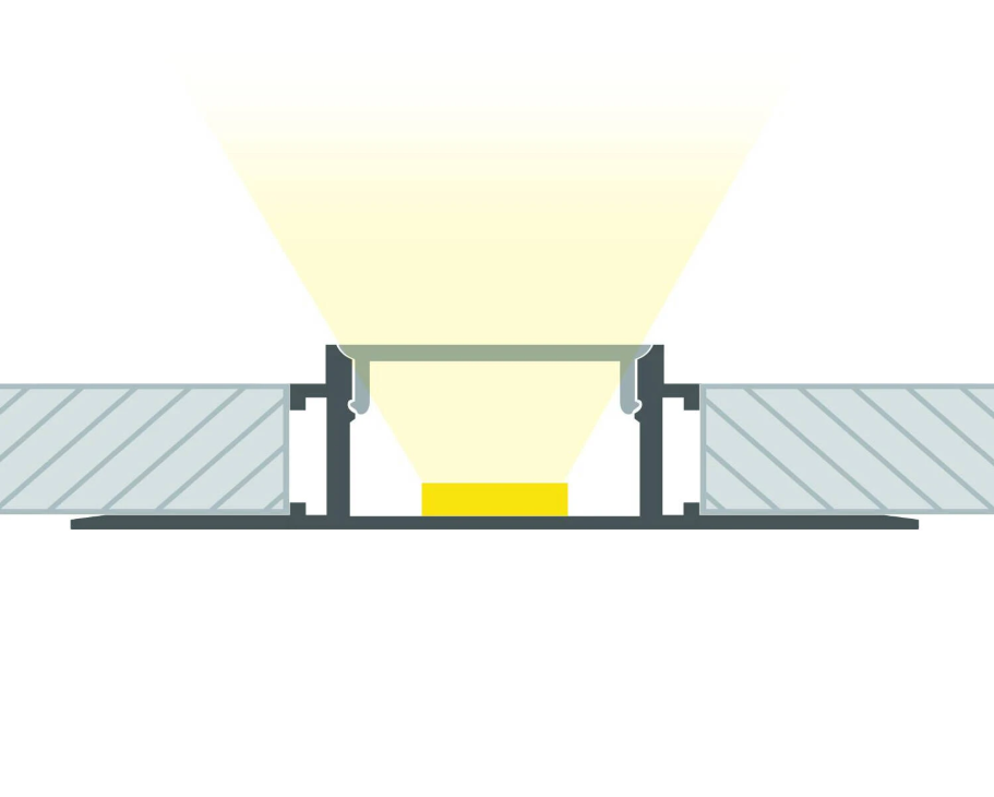 Perfil Aluminio para Tira LED Integración - 30mm - con Difusor Opal - 2 Metros — Vetonek (2)